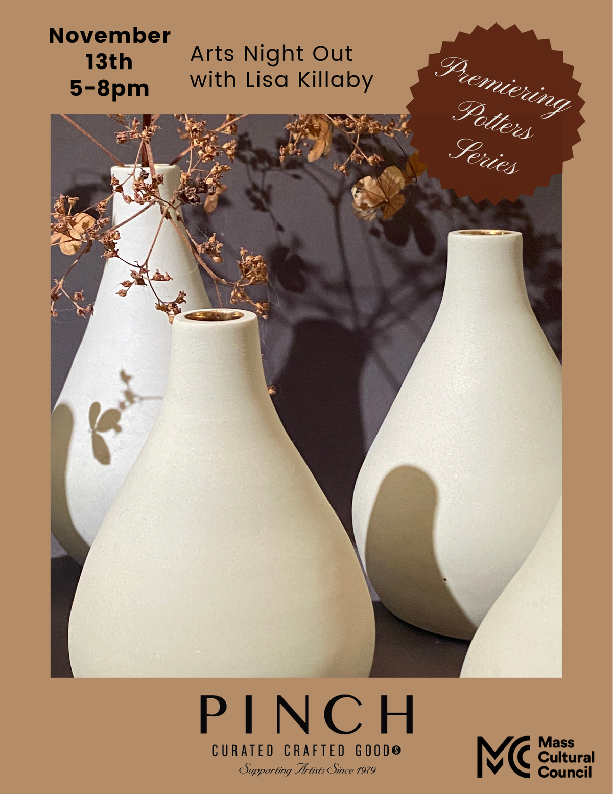 Premiering Potters Series with Lisa Killaby for November Arts Night Out