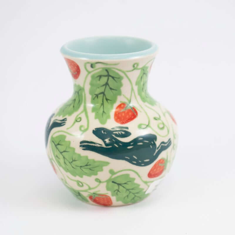 Bunnies & Strawberries Vase