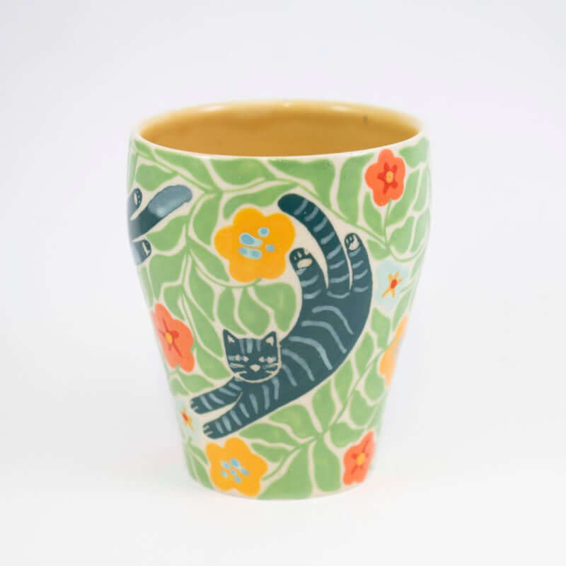 Floral Cats Tumbler