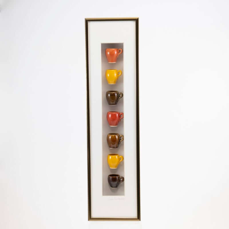 4x16 Vertical Shadowbox with Autumnal Mugs