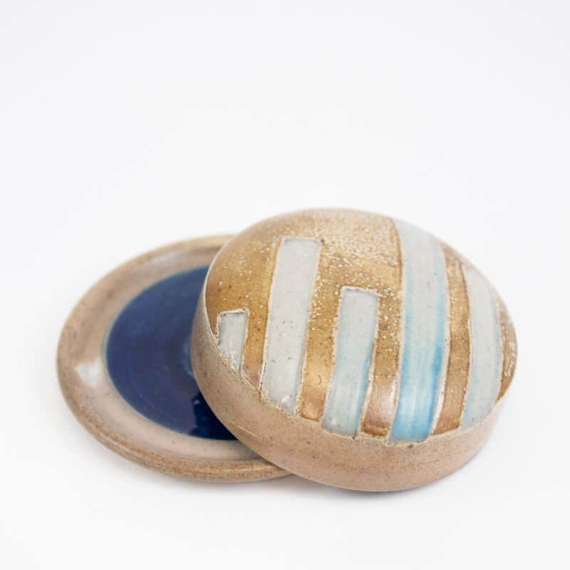 Blue Bars Butter Dish at PINCH