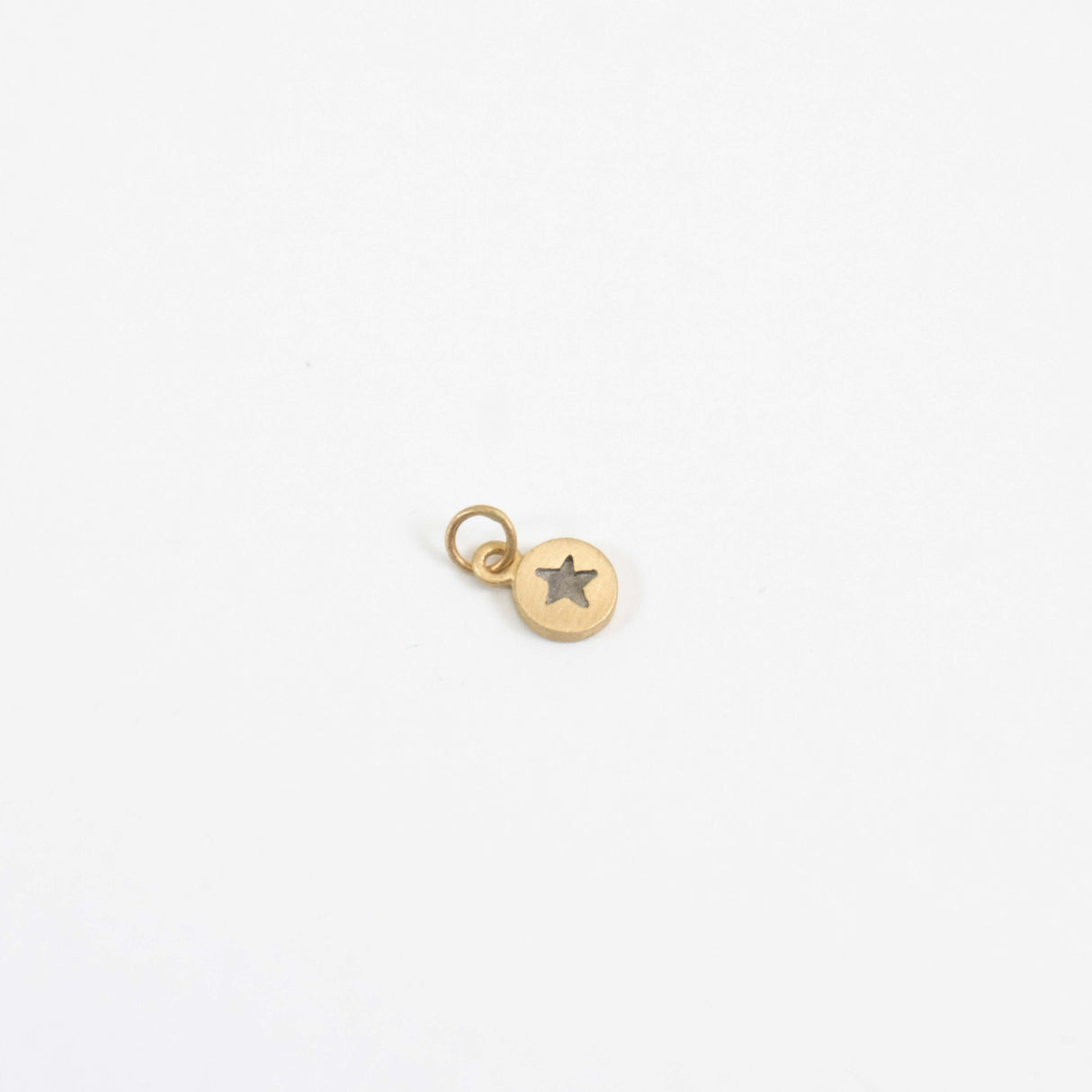 Tiny Dot Star Charm in 14k Gold