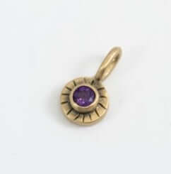 14k Gold Mini Faceted Gem at PINCH