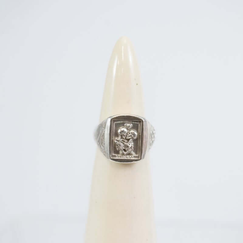 The Eternal Signet Ring in Fine Silver at PINCH