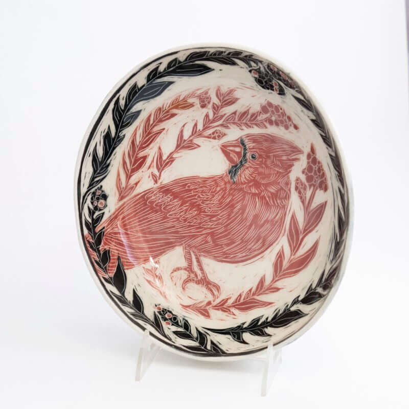 Red & Black Bird Bowl