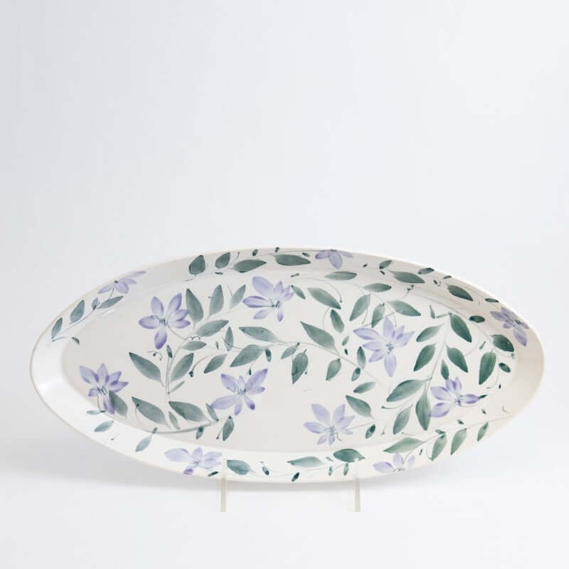 Oval Platter with Scattered Flowers at PINCH