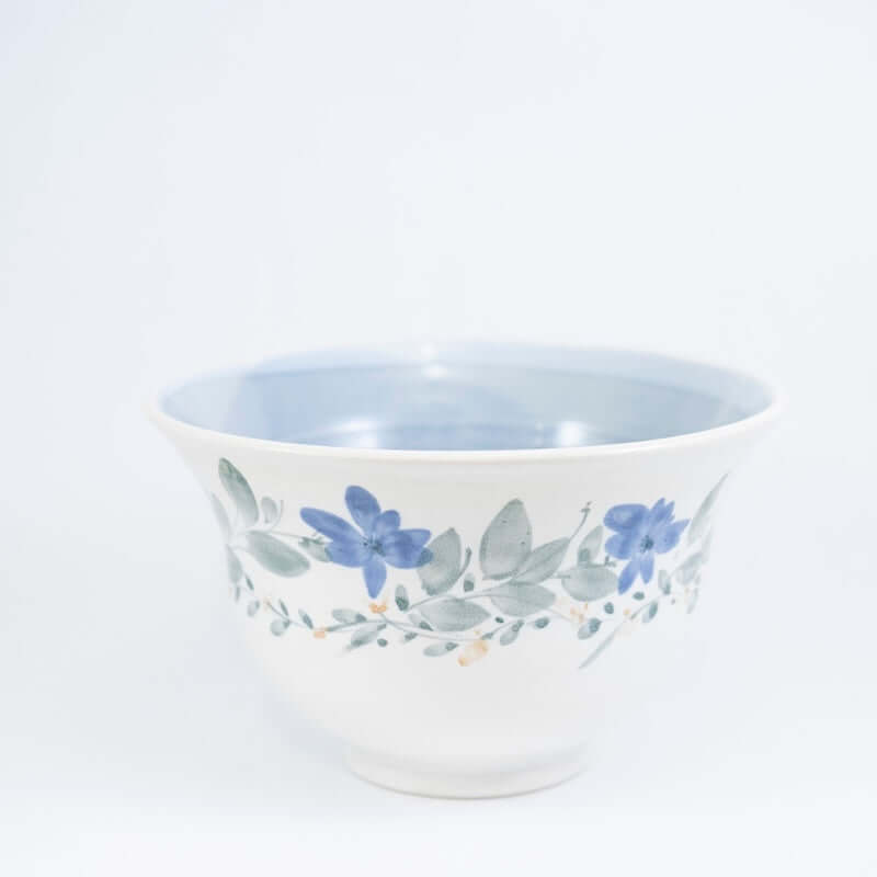 Deep Bowl with Blue Interior
