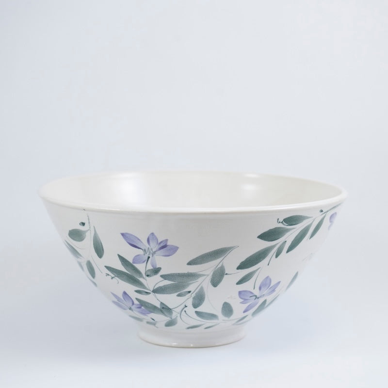 Deep Bowl with Scattered Flowers