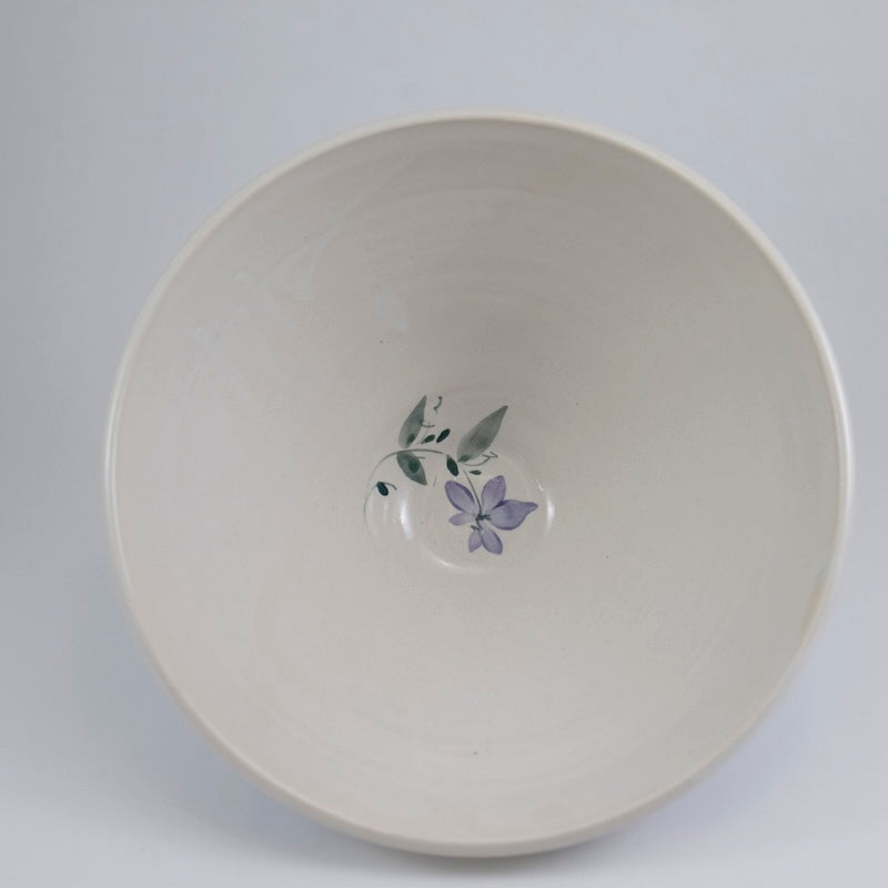 Deep Bowl with Scattered Flowers