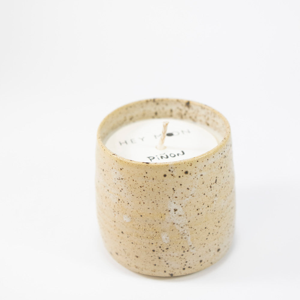 Palo Santo Soy Candle in Speckled Ceramic Jar 8.4 oz from Hey Moon Ceramics at Pinch in Northampton, MA