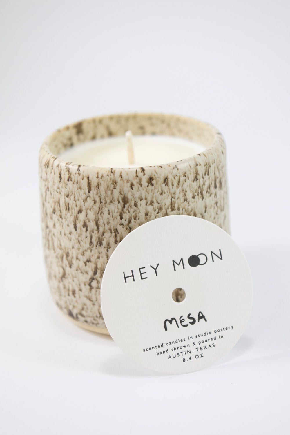 Mesa Soy Candle in Speckled Ceramic Jar 8.4 oz from Hey Moon Ceramics at Pinch in Northampton, MA