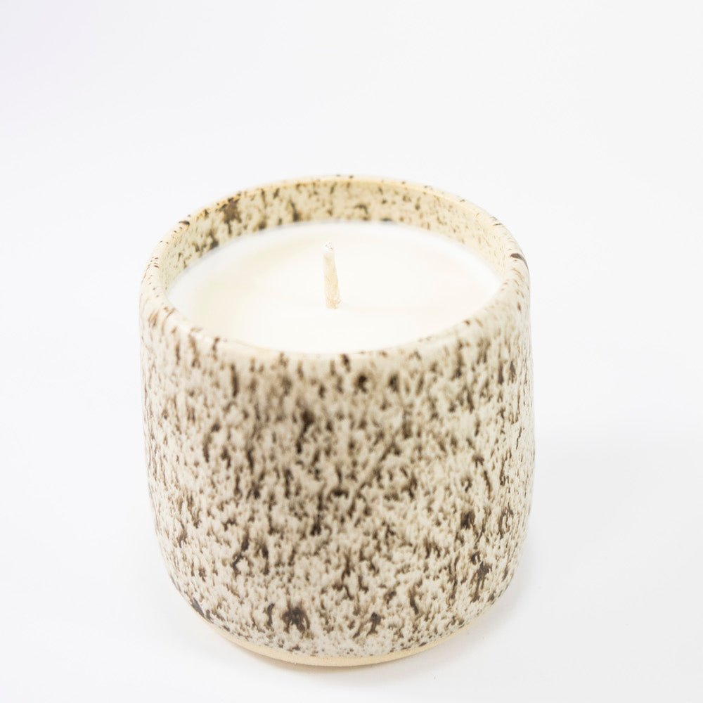 Mesa Soy Candle in Speckled Ceramic Jar 8.4 oz from Hey Moon Ceramics at Pinch in Northampton, MA