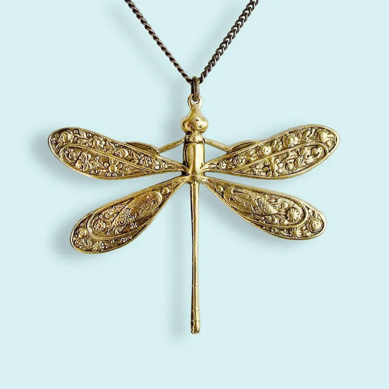 Golden Dragonfly Necklace at PINCH