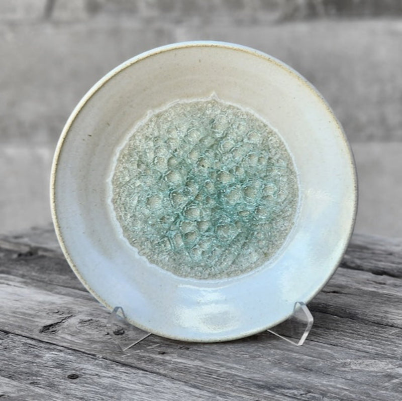 Small Plate in Eggshell White Glaze from Dock 6 Pottery at Pinch in Northampton, MA