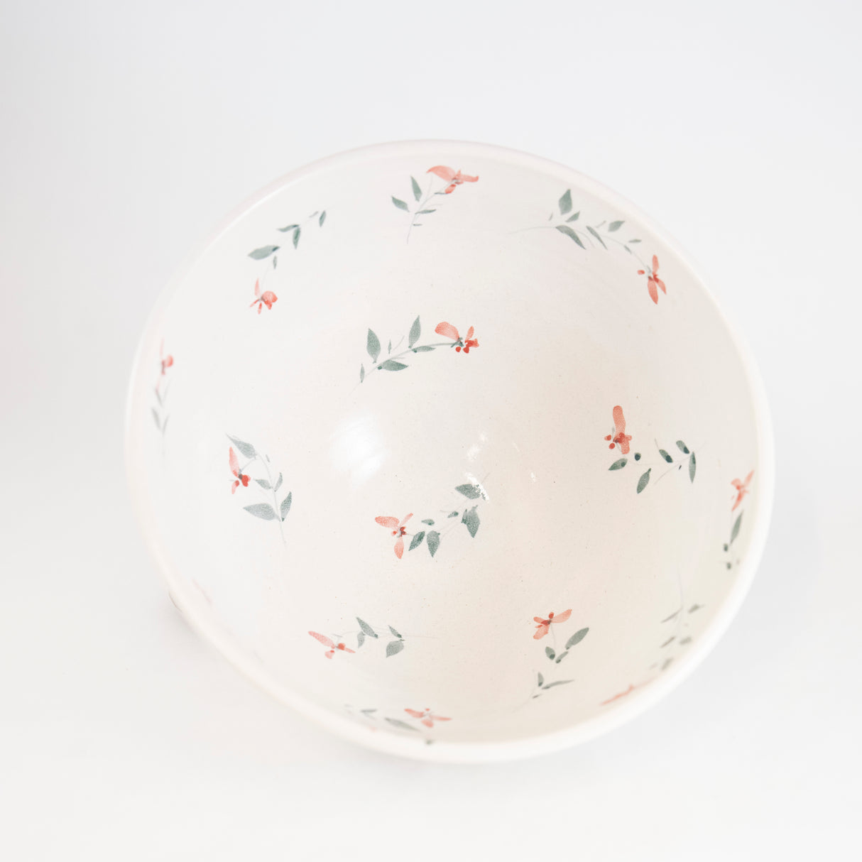 Bowl with Hand-Painted Blue Flowers