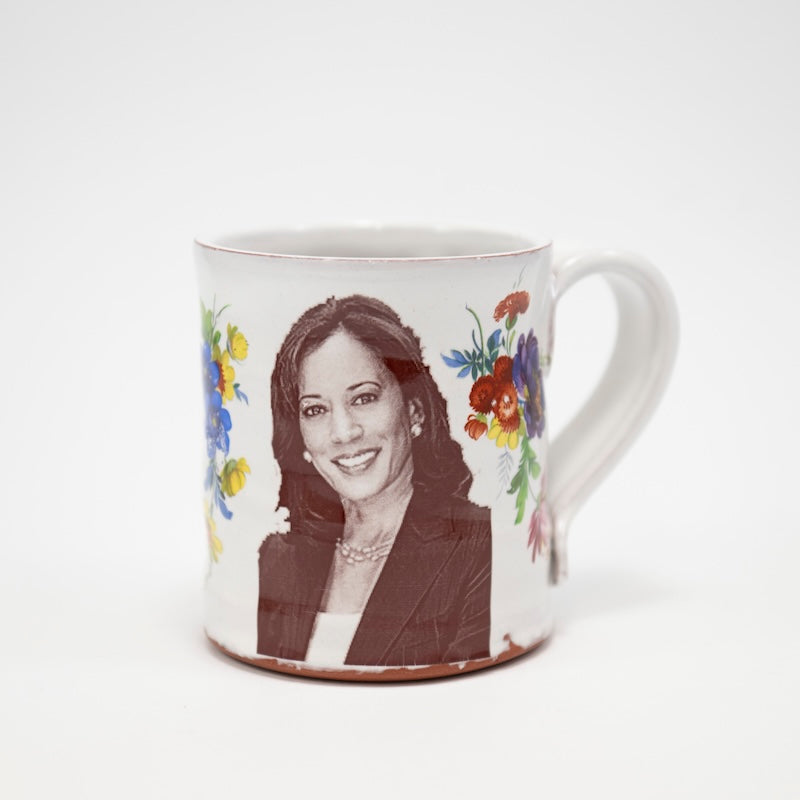 Kamala Harris Mug with Flowers from Justin Rothshank at Pinch in Northampton, MA