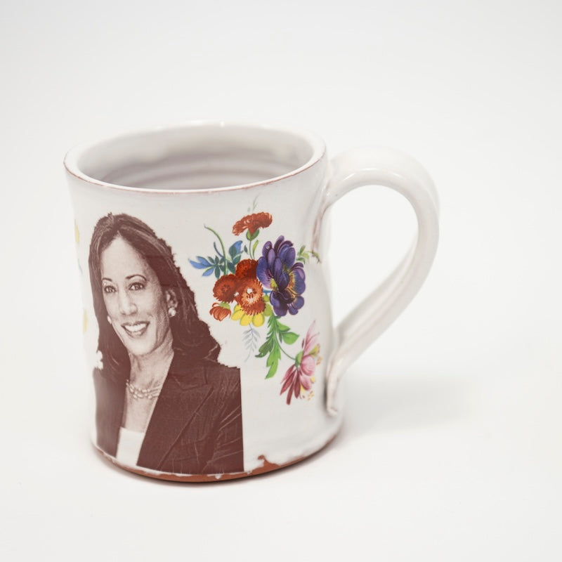 Kamala Harris Mug with Flowers from Justin Rothshank at Pinch in Northampton, MA