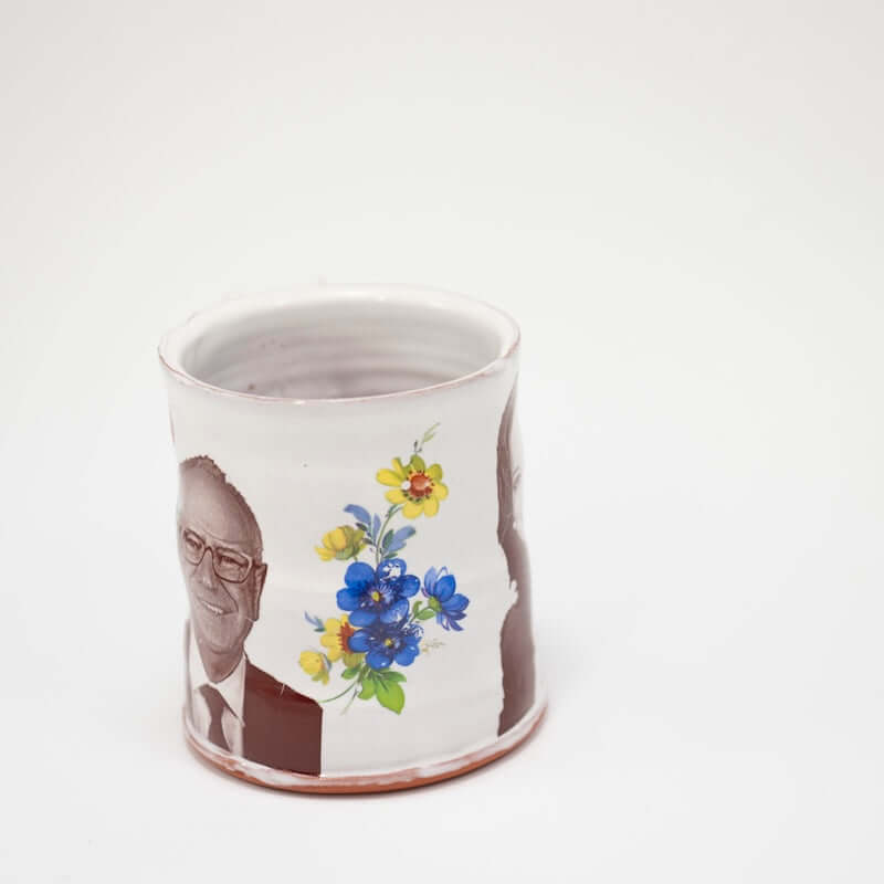 Kamala Harris & Tim Walz Mug with Flowers from Justin Rothshank at Pinch in Northampton, MA