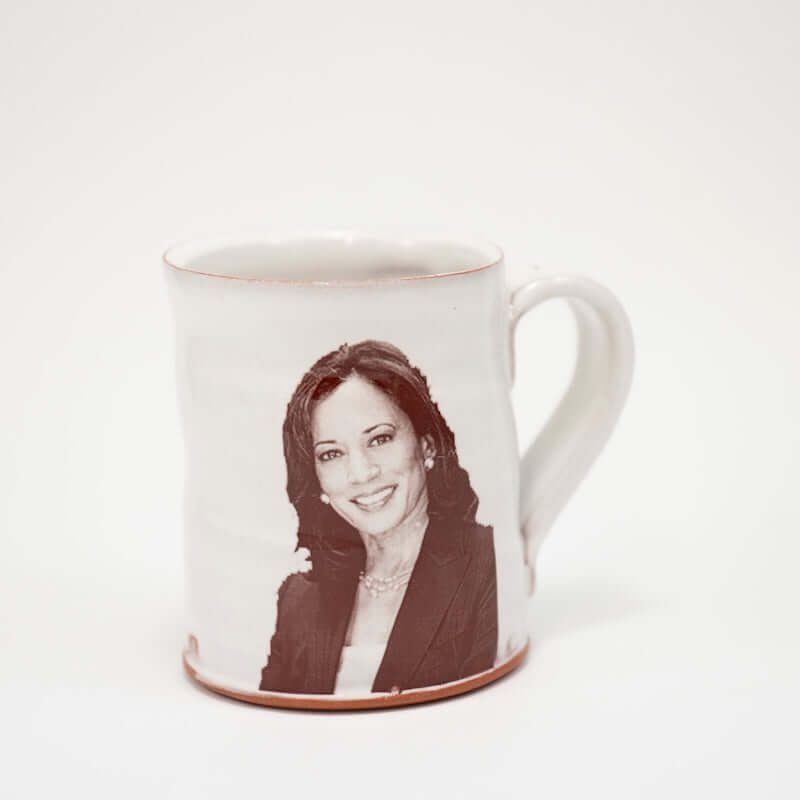 Kamala Harris & Tim Walz Mug from Justin Rothshank at Pinch in Northampton, MA