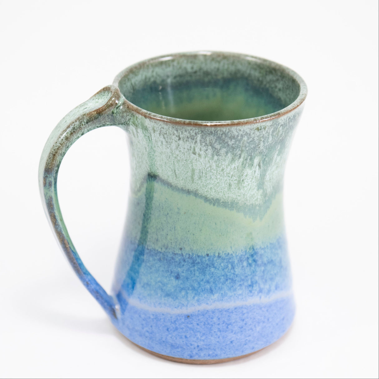 Hourglass Mug with Thumb Rest in Lake