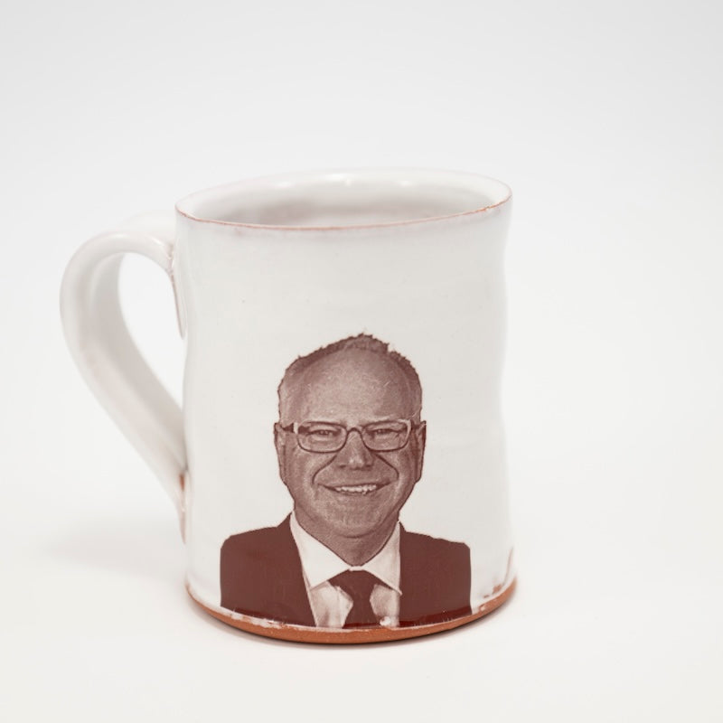 Kamala Harris & Tim Walz Mug from Justin Rothshank at Pinch in Northampton, MA