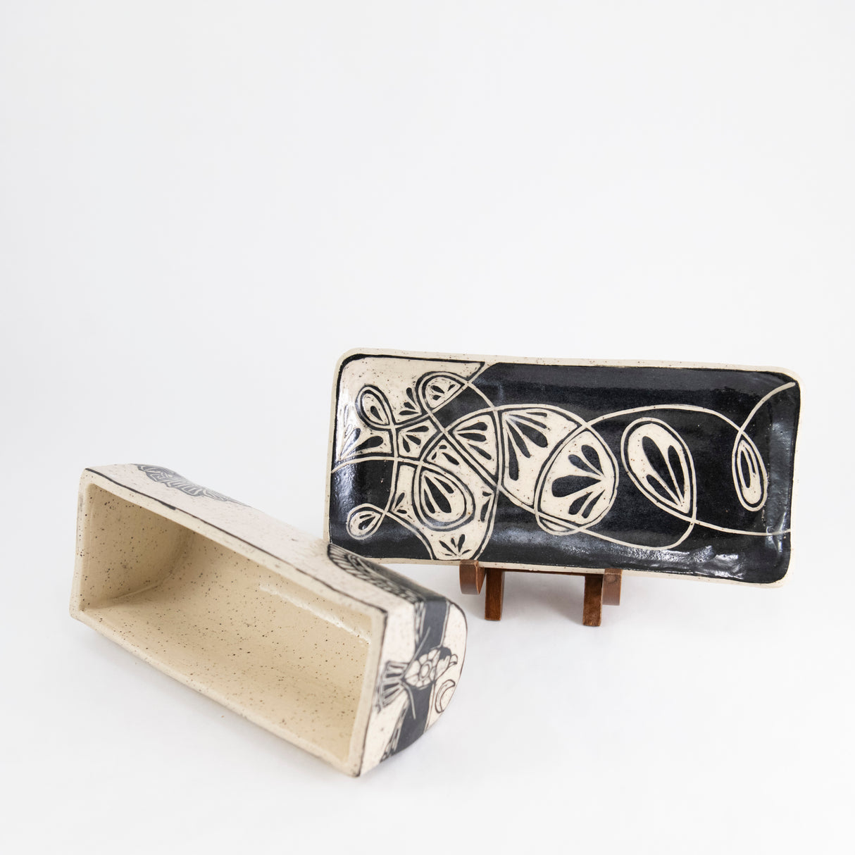 Owl and Hawk Butter Dish