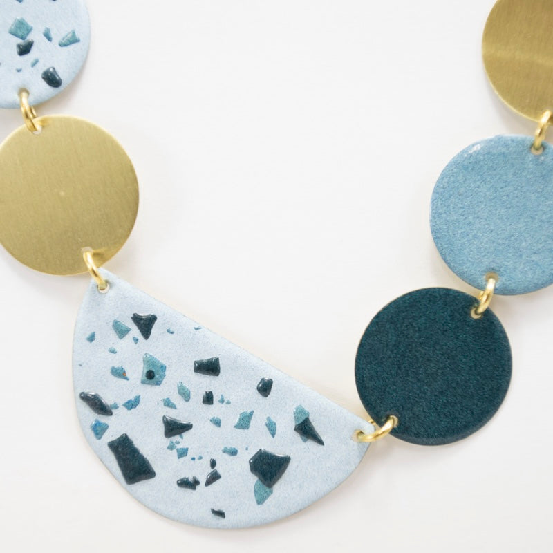 Small Color Composition Necklace in Blues from Sibilia at Pinch in Northampton, MA