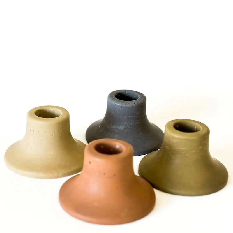 Mina Short Taper Candle Holder in Oat from Sunday Nomad at Pinch in Northampton, MA