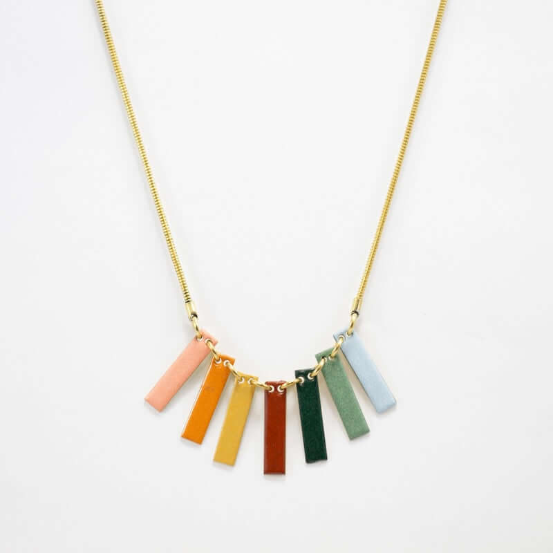Play the Piano Necklace in Mixed Enamel from Sibilia at Pinch in Northampton, MA