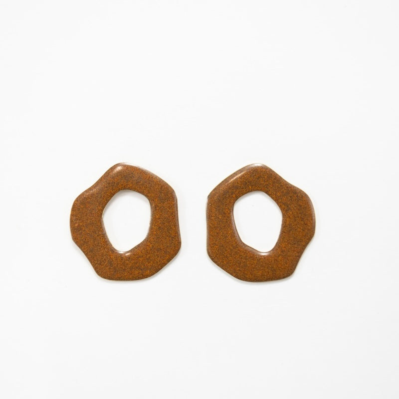 Mancha Studs in Brown Enamel from Sibilia at Pinch in Northampton, MA