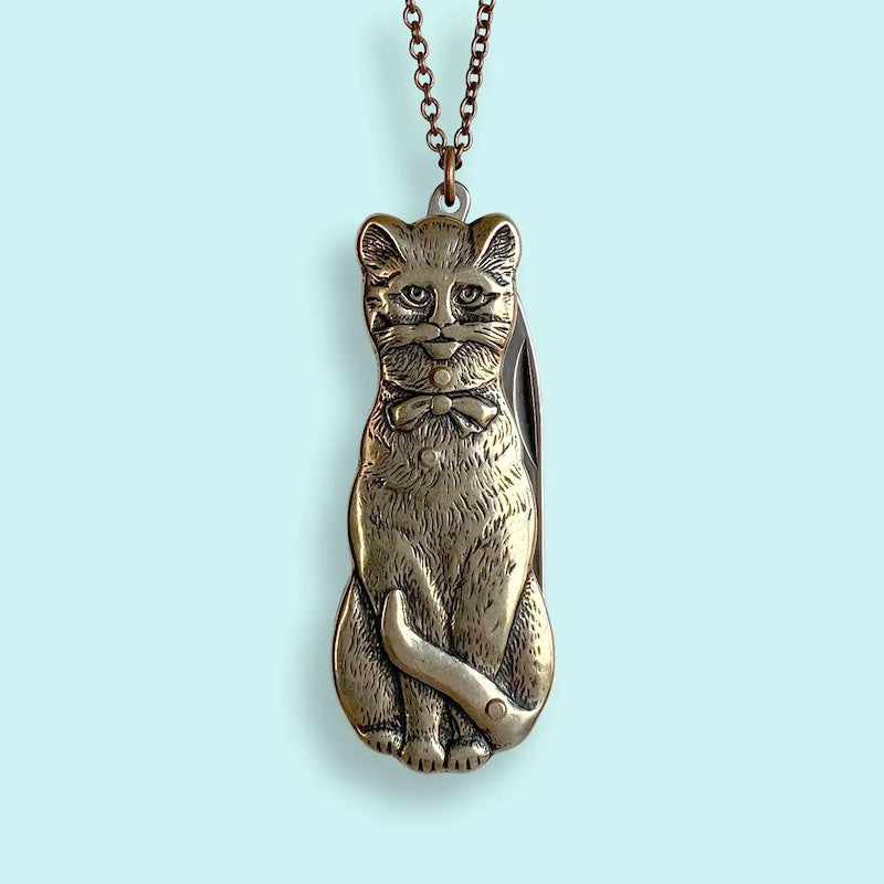 Cat Knife Necklace from Ornamental Things at Pinch in Northampton, MA