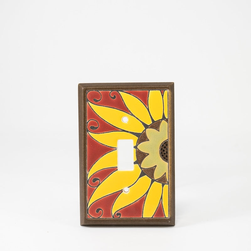 Mexican Sunflower Switchplate & Outlet Covers from All Fired Up at Pinch in Northampton, MA