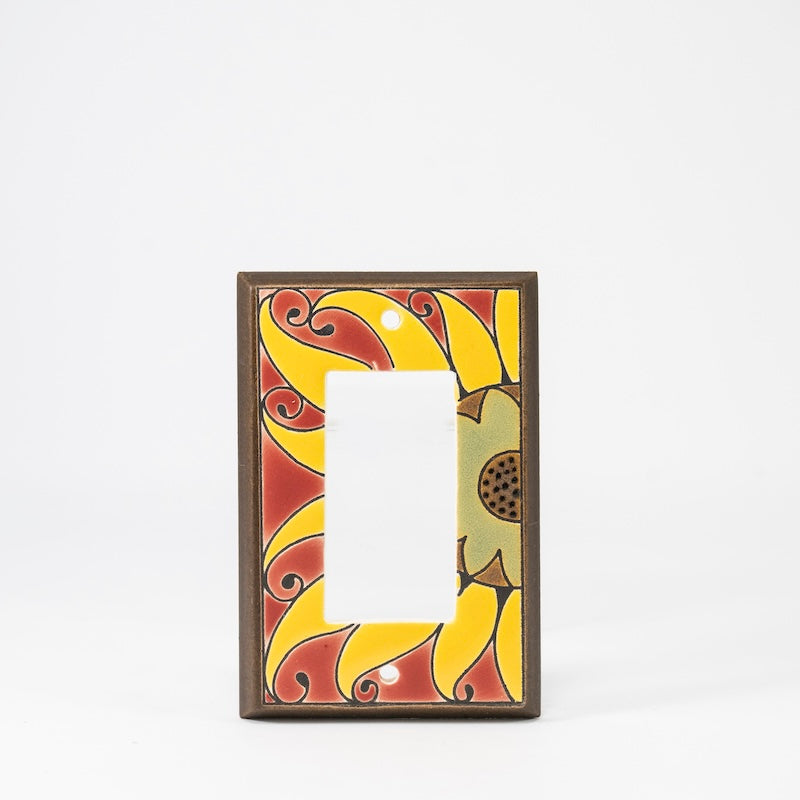Mexican Sunflower Switchplate & Outlet Covers from All Fired Up at Pinch in Northampton, MA