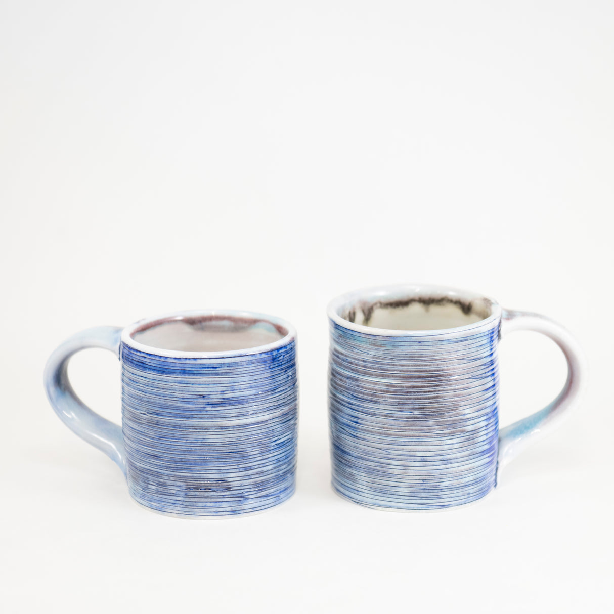Small Mug with Blue Inlay & Banding by Michael McCarthy