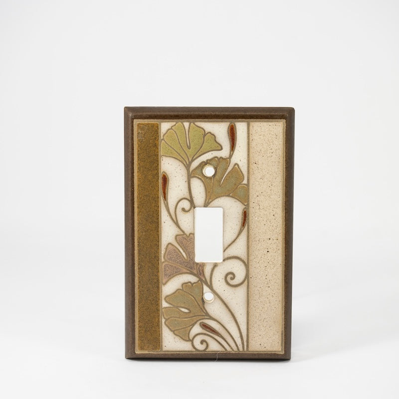 Gingko Switchplate & Outlet Covers from All Fired Up at Pinch in Northampton, MA