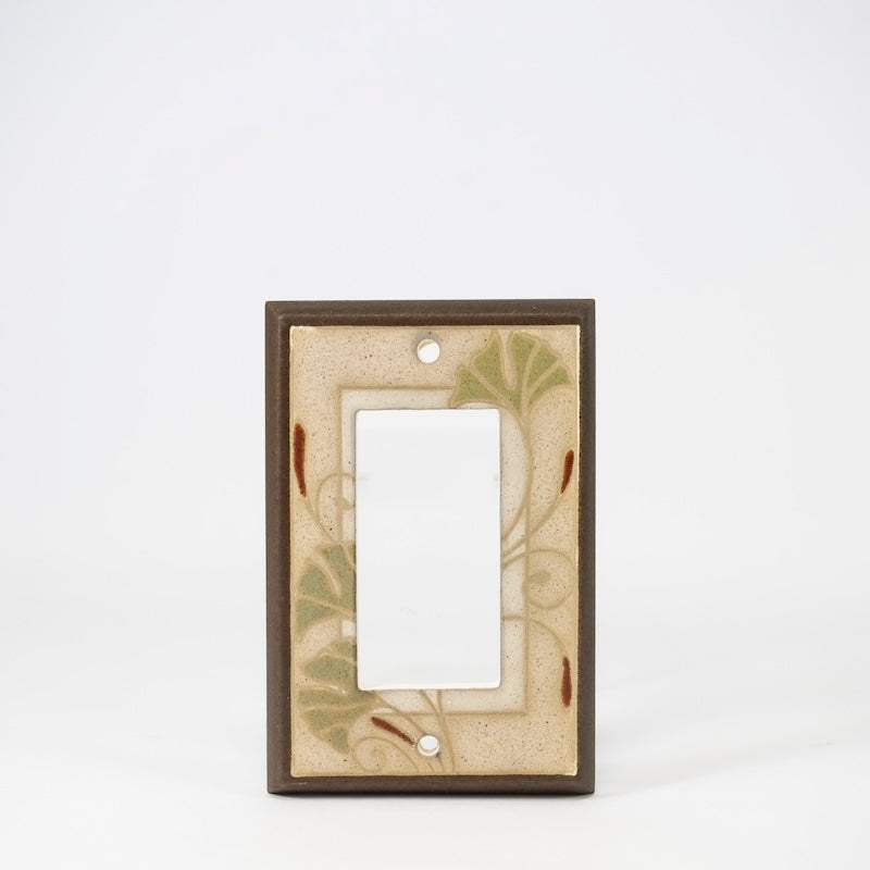 Gingko Switchplate & Outlet Covers from All Fired Up at Pinch in Northampton, MA