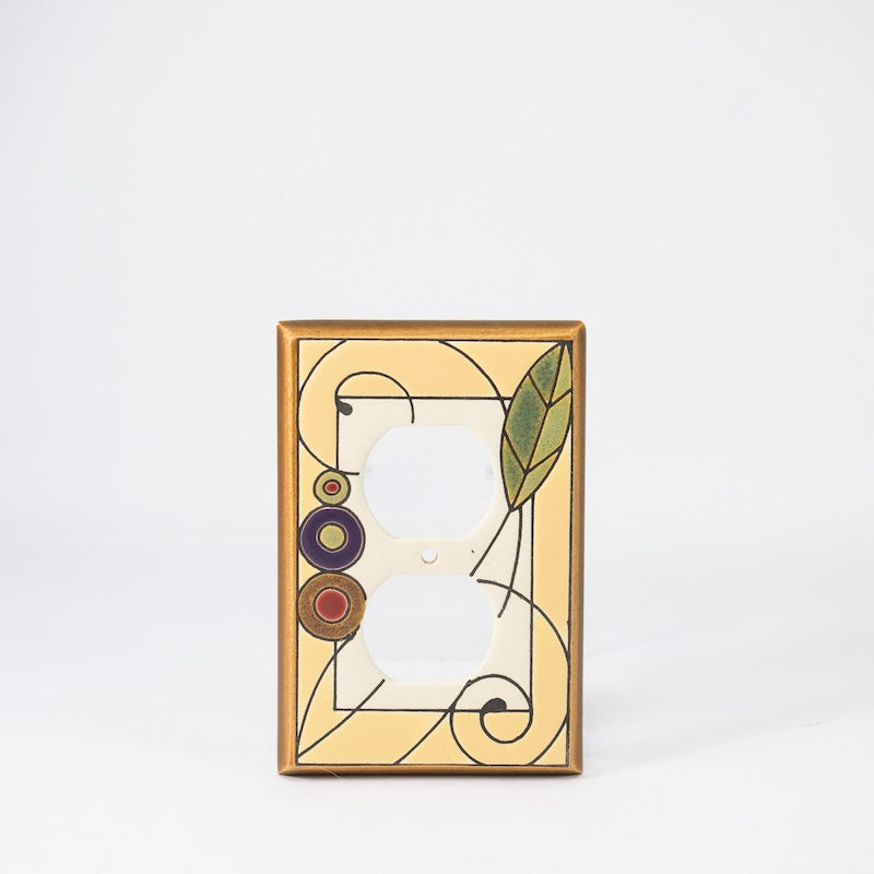 Leaf Spiral Switchplate & Outlet Covers from All Fired Up at Pinch in Northampton, MA