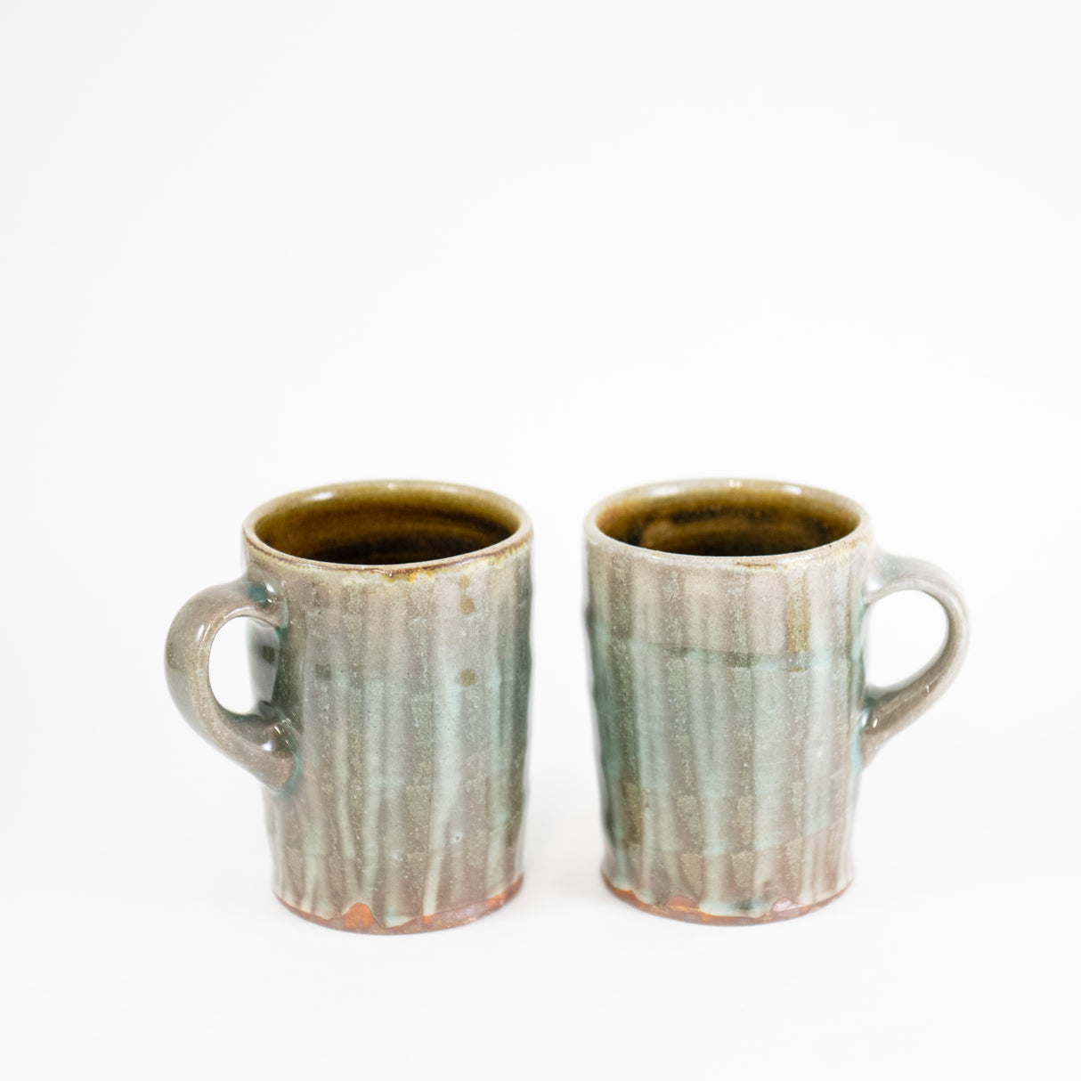 Green Mug with Vertical Stripes by Mark Shapiro