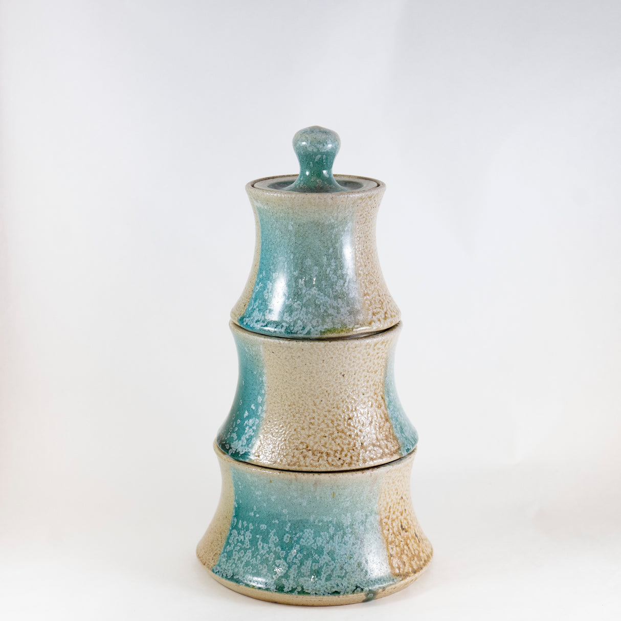 Green Stacking Canister by Maya Machin