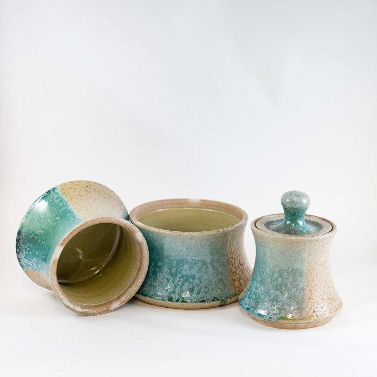 Green Stacking Canister by Maya Machin