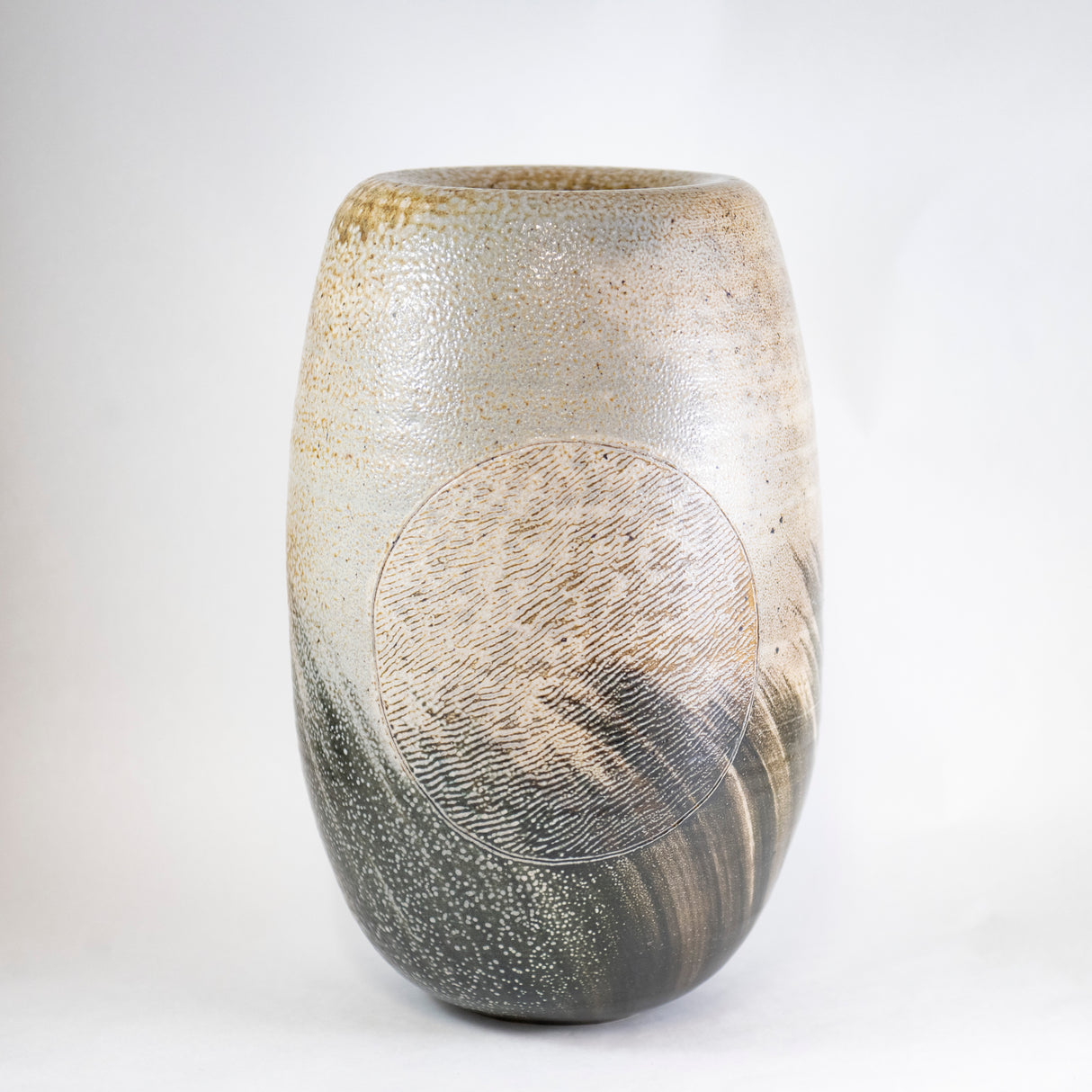 Large Grass & Moon Vessel by Maya Machin