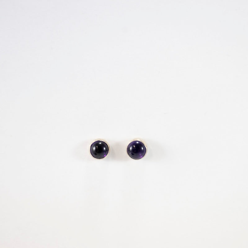 Amethyst and Fine Silver Stud Earrings from Little Cat Metals at Pinch in Northampton, MA