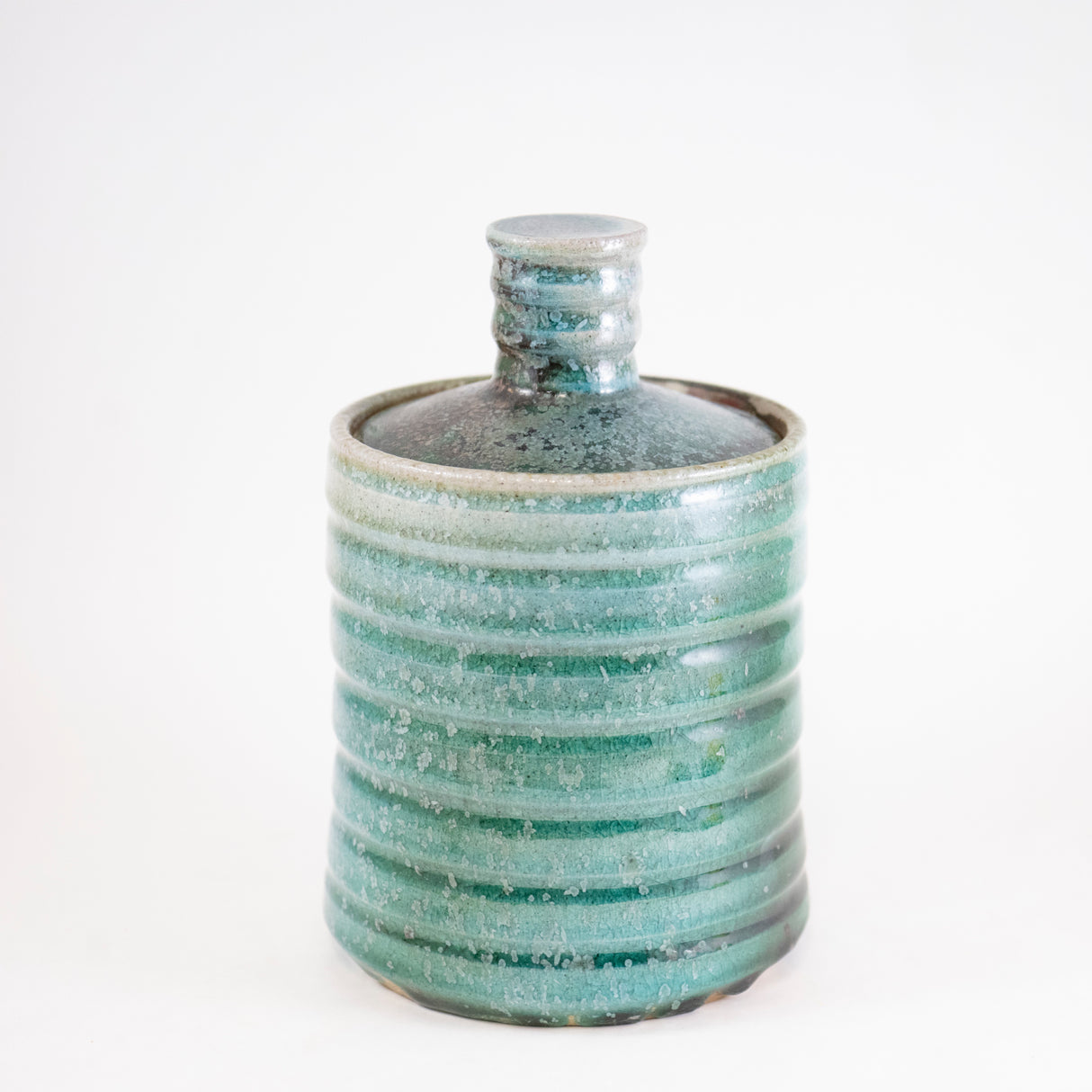 Straight Green Small Canister by Maya Machin