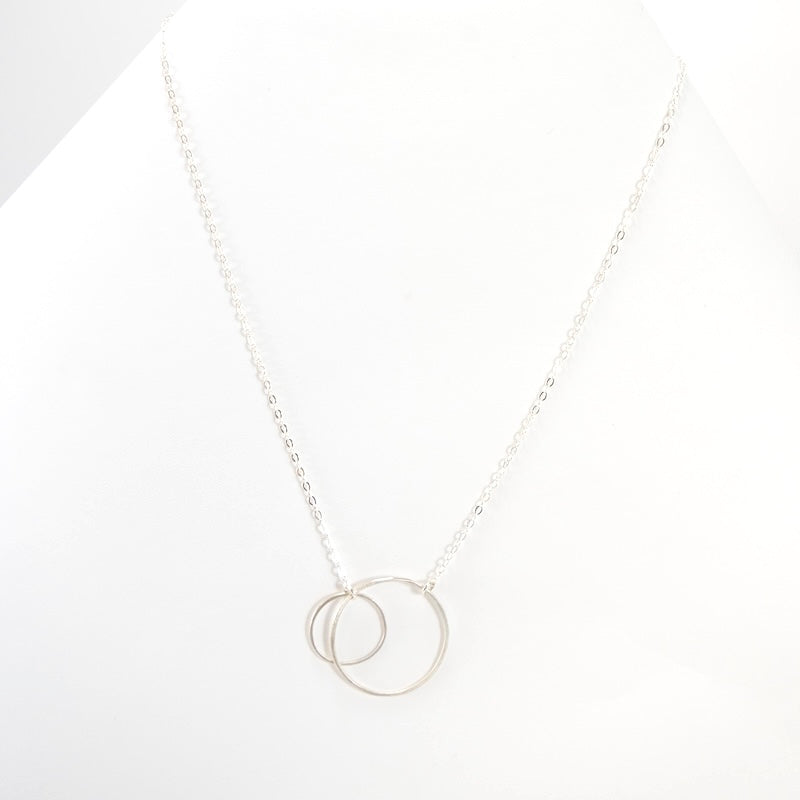 Open Circles Necklace with Small & Medium Sterling Silver Circles from Emily Rosenfeld at Pinch in Northampton, MA