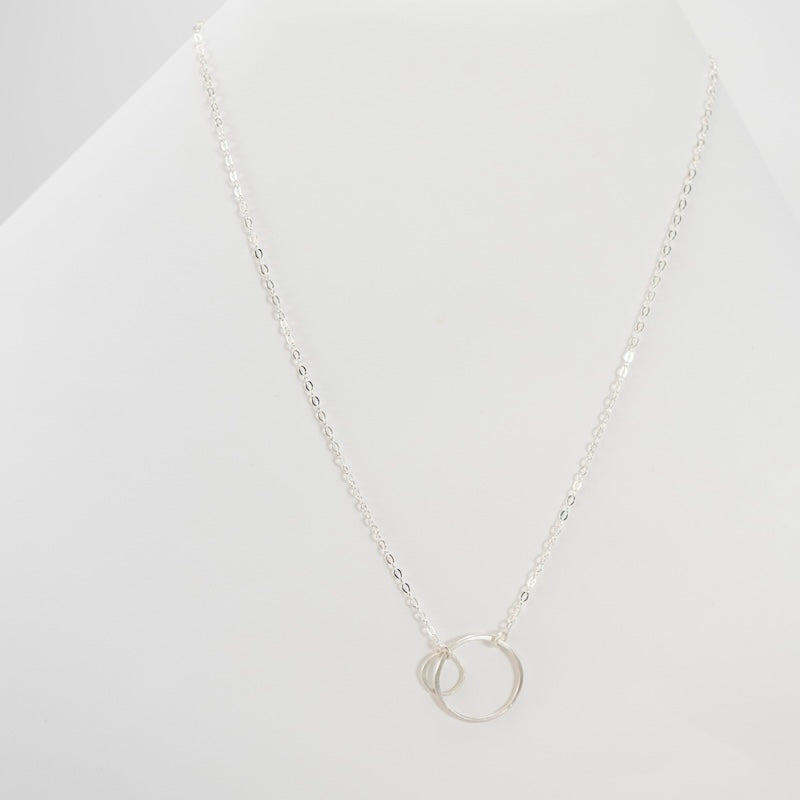 Open Circles Necklace with Tiny & Small Circles in Sterling Silver from Emily Rosenfeld at Pinch in Northampton, MA