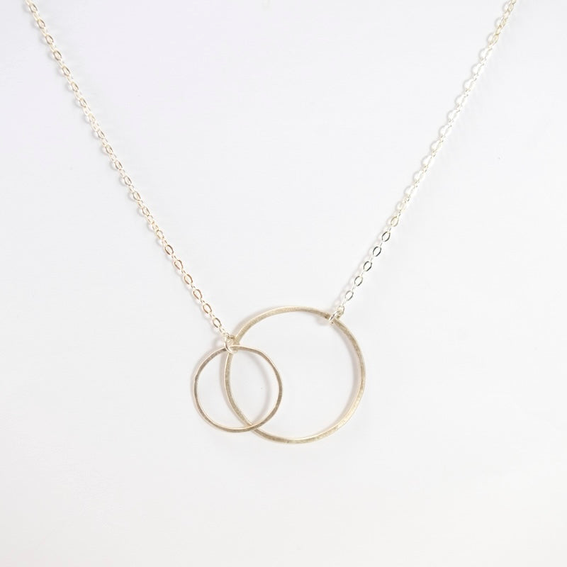 Open Circles Necklace with Small & Medium Sterling Silver Circles from Emily Rosenfeld at Pinch in Northampton, MA