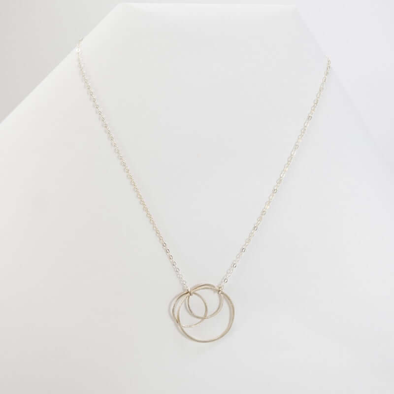 Triple Circle Necklace in Sterling Silver at PINCH