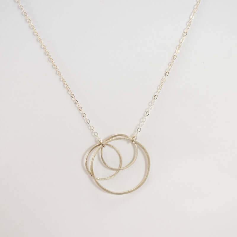 Triple Circle Necklace in Sterling Silver at PINCH
