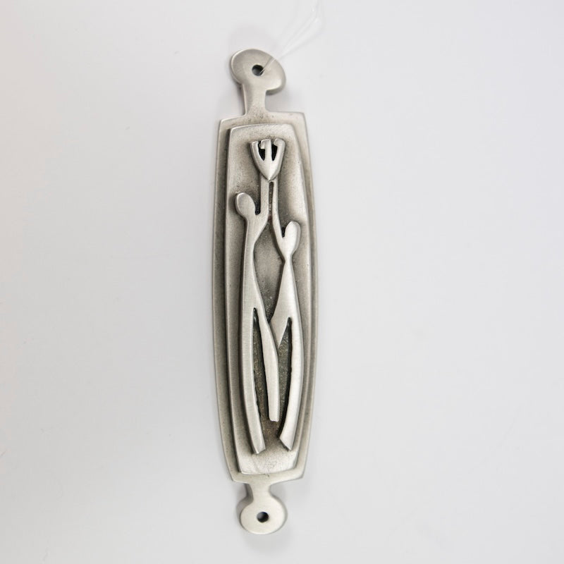 Couple Mezuzah in Pewter from Emily Rosenfeld at Pinch in Northampton, MA