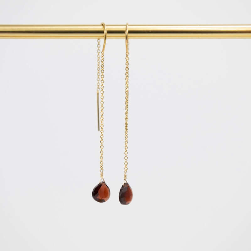 Gold Fill Garnet Earrings at PINCH